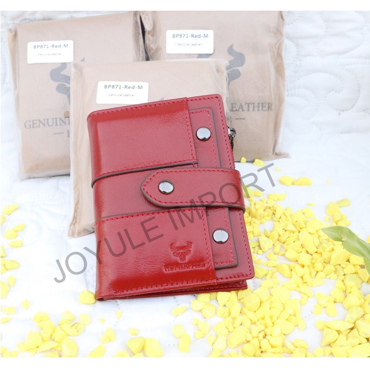 GENERICO - BILLETERA DE MUJER - 2 CUERPOS 100% CUERO VACUNO MARCA HUMERPAUL