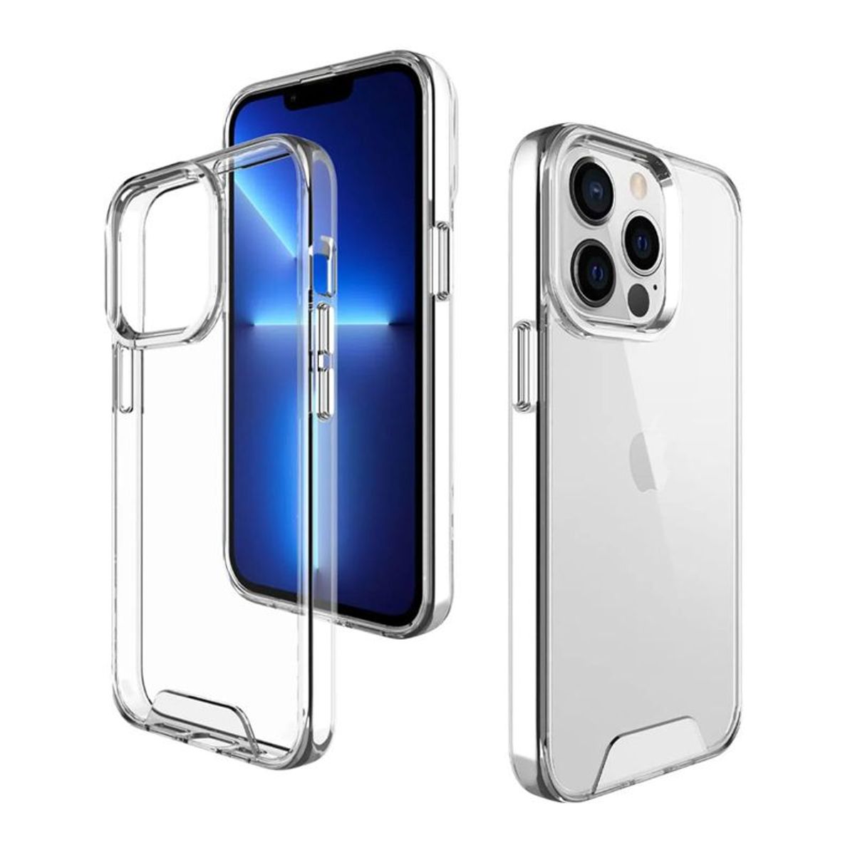 OEM - Funda Case Space Para Iphone 12 clear transparente AntiCaida