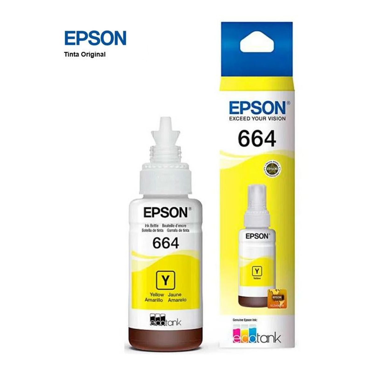 EPSON - Tinta Epson T664420-Al Yellow Para L200 L300 L455 L565