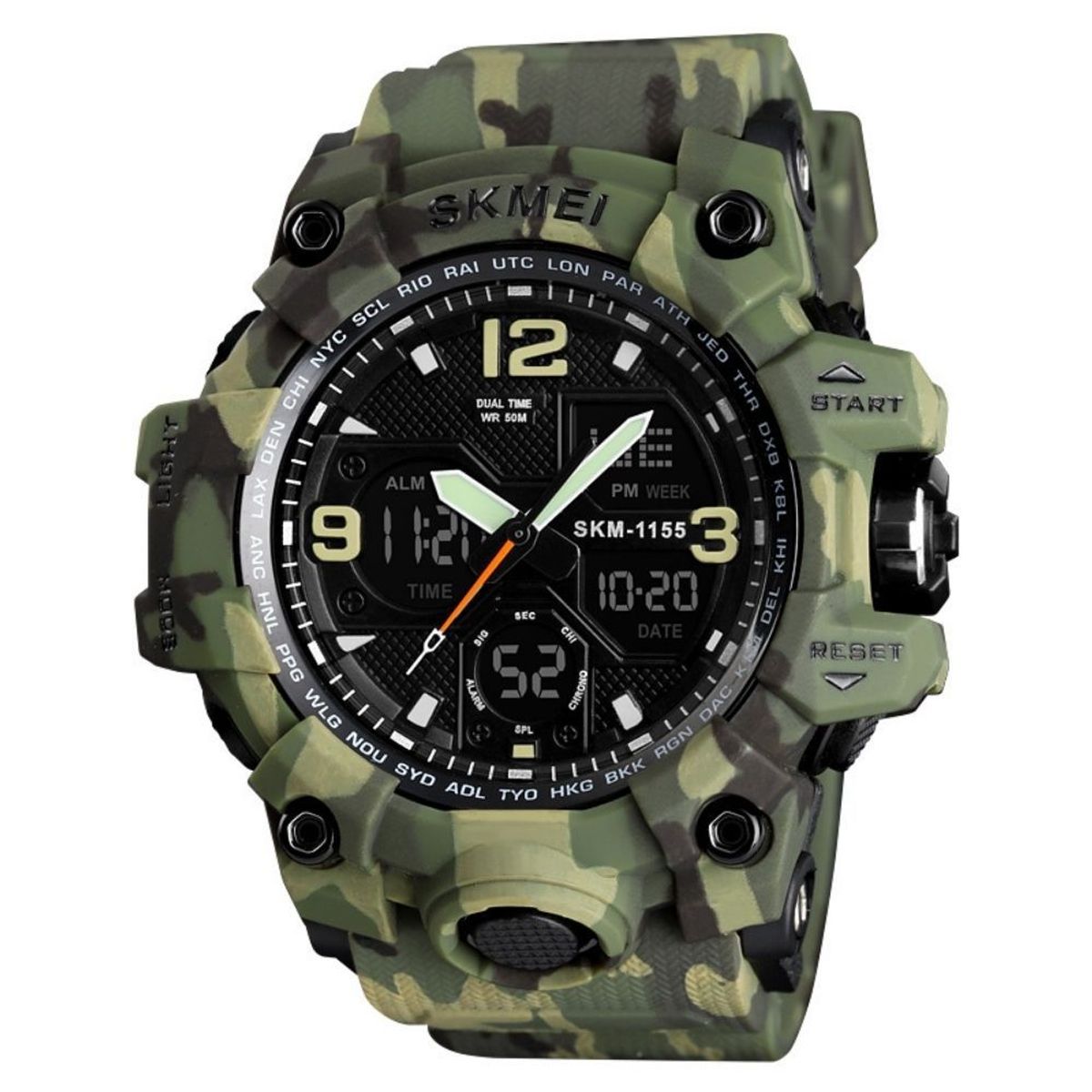SKMEI - Reloj Skmei 1155 Dual Camuflado Verde
