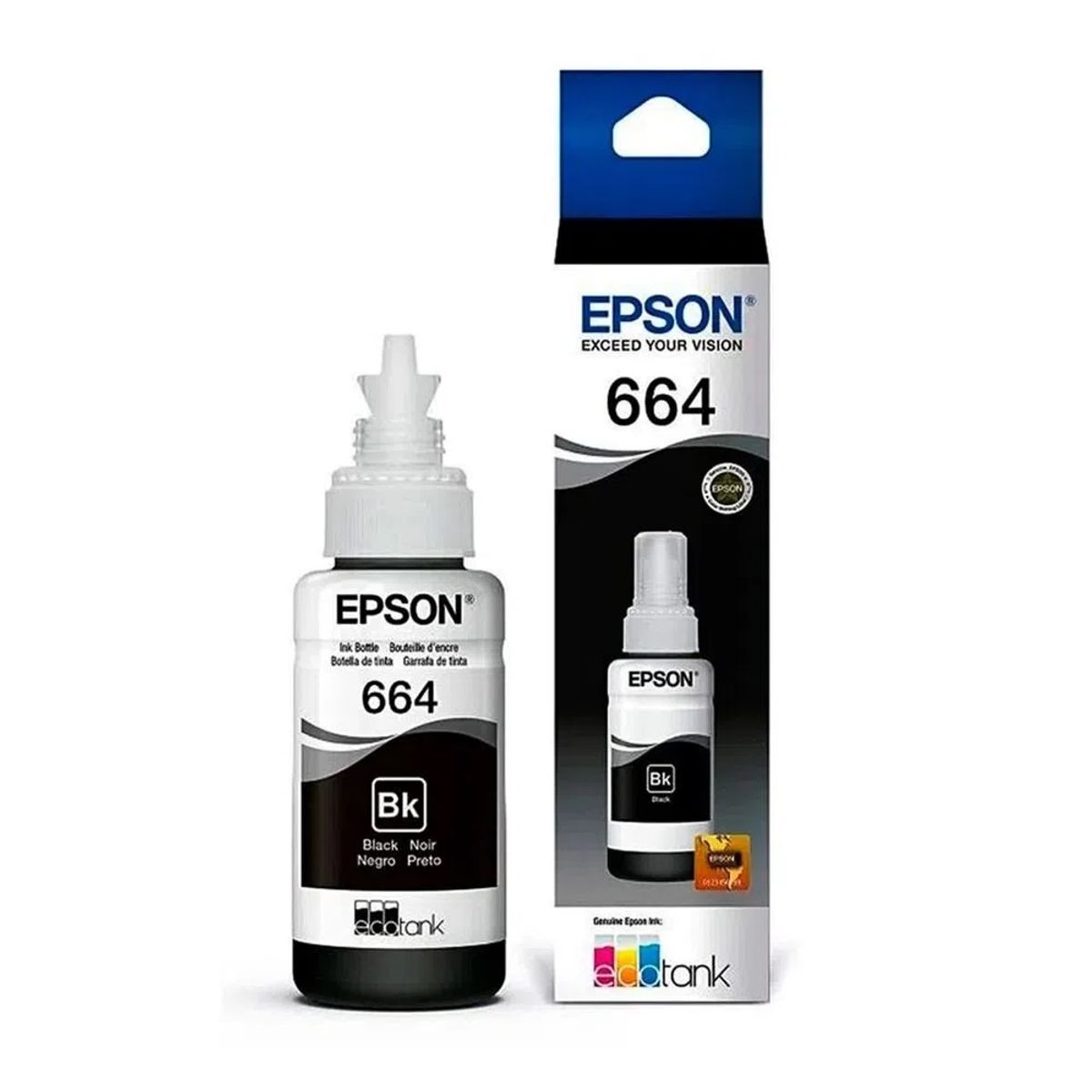 EPSON - Tinta Epson T664120 Negro Para L210-L220- L355 - L365- L555