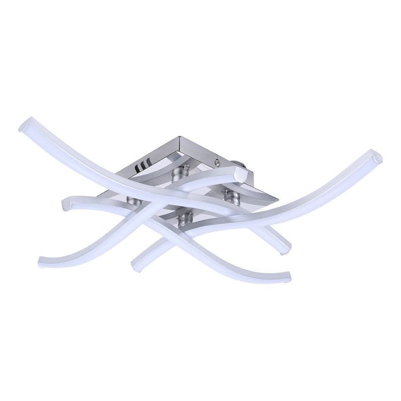 HOME NEAT - lampara techo LED Moderno 4 Luces 18W Plafón Blanco frío