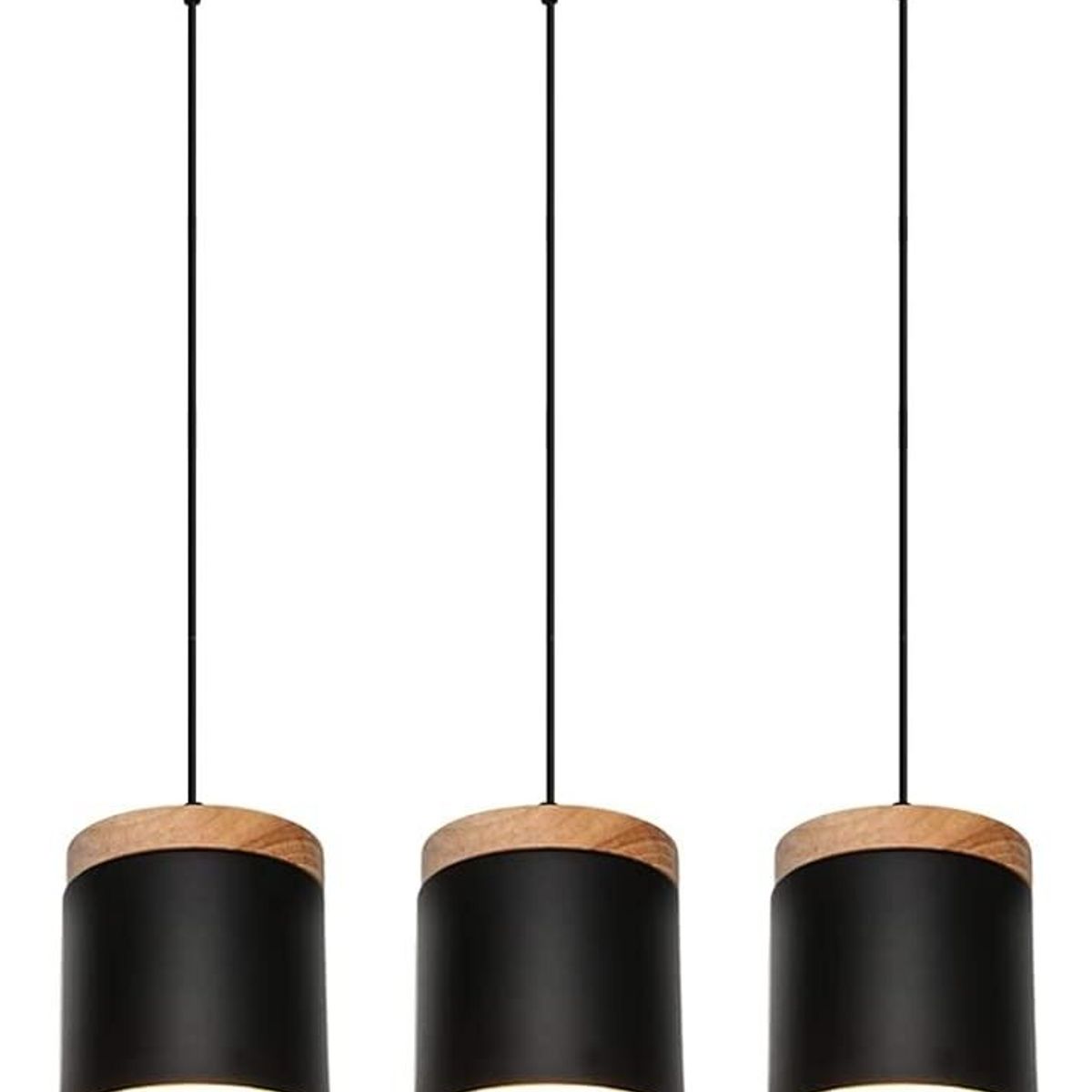 HOME NEAT - lamparas colgantes Moderno 3 Luces iluminacion E27 Negro