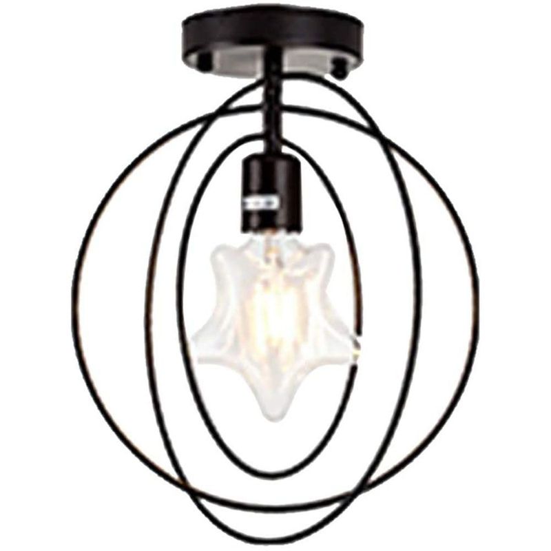 HOME NEAT - Lámpara de techo 1L E27 Negro