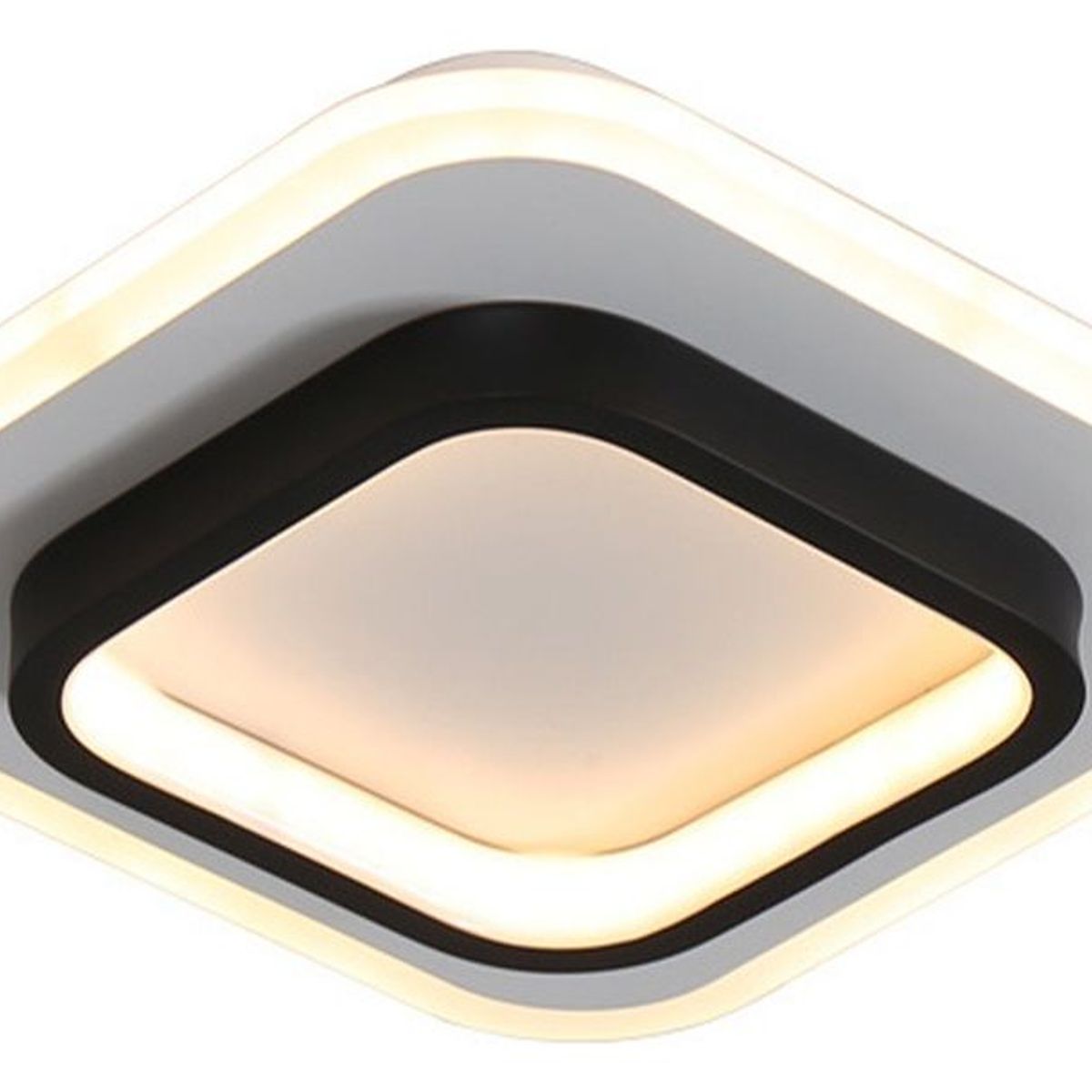 HOME NEAT - lampara techo LED acrílica Forma de Cuadrado 3 Colores Ø24cm