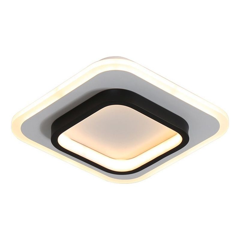 HOME NEAT - lampara techo LED acrílica Forma de Cuadrado 3 Colores Ø24cm