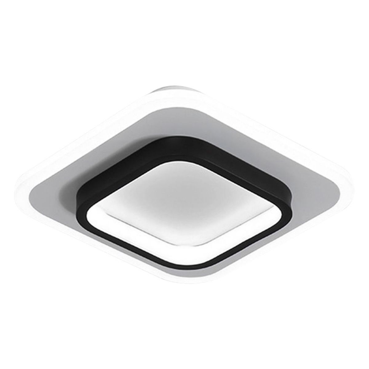 HOME NEAT - lampara techo LED acrílica Forma de Cuadrado 3 Colores Ø24cm