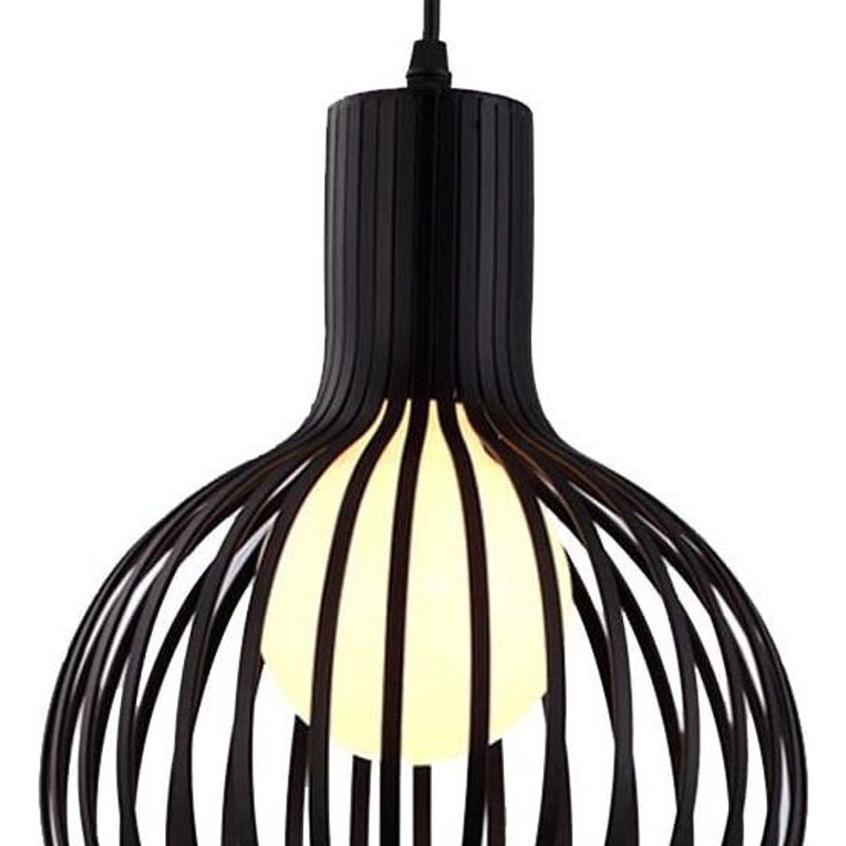 HOME NEAT - lamparas colgantes de Jaula Metal Vintage iluminacion Negro E27 Ø20cm