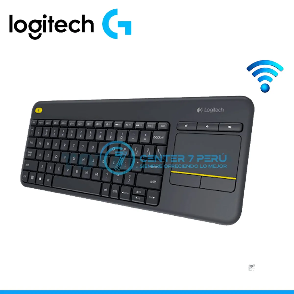 LOGITECH - TECLADO LOGITECH K400 PLUS WIRELESS TOUCH SP BLACK