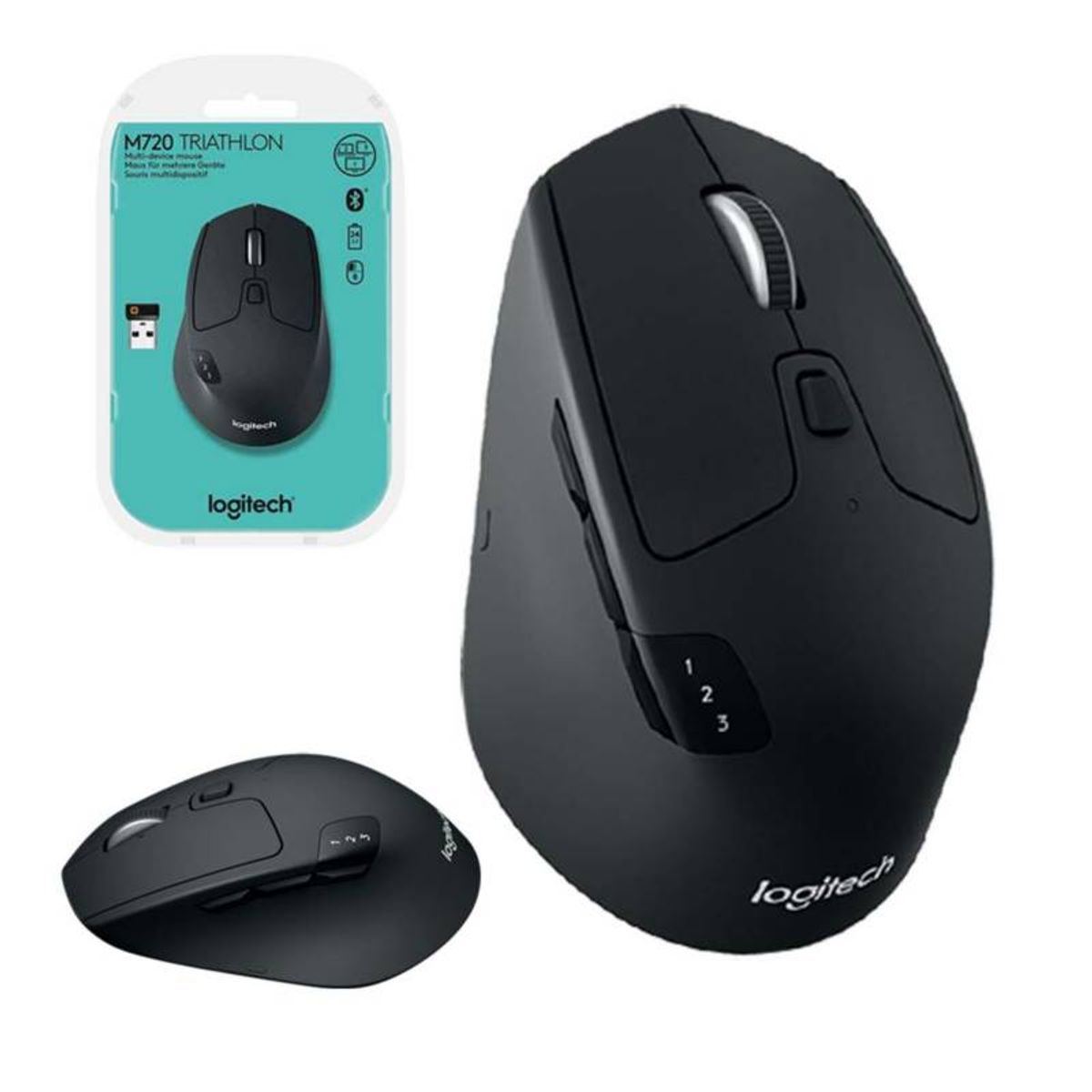 LOGITECH - Mouse Logitech M720 Wireless Triathlon Black