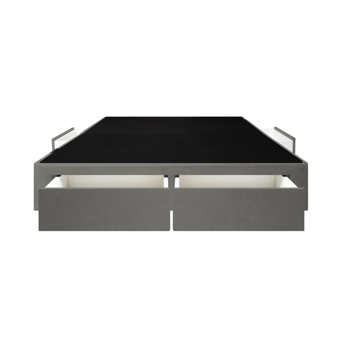 BARAKA HOME - Base De Cama Wels 4 Cajones 2 Plz - Gris Oscuro