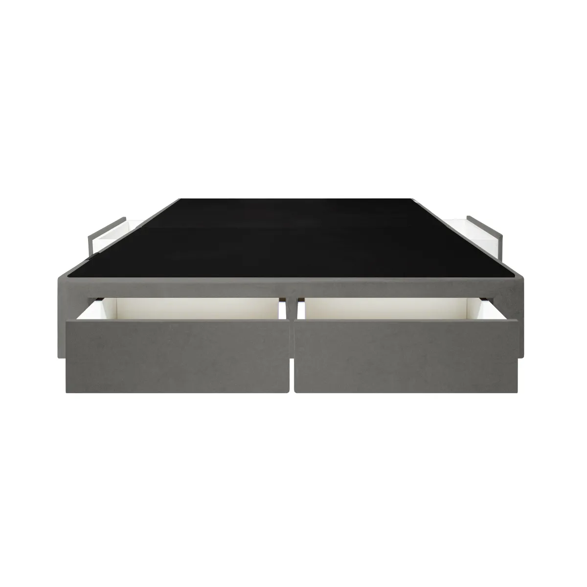 BARAKA HOME - Base De Cama Wels 4 Cajones 2 Plz - Gris Oscuro