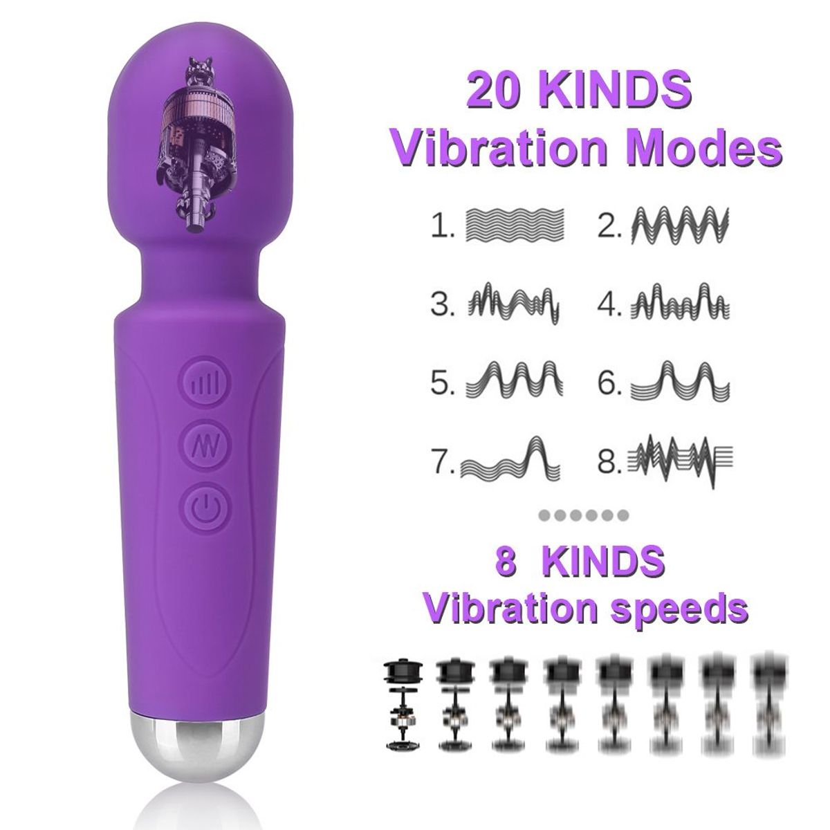 GENERICO - Vibrador Consolador Dildo Estimulador 10Intensidades Recargable