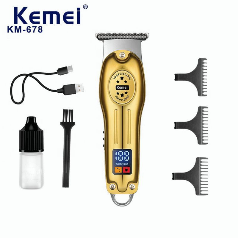 KEMEI - KEMEI KM-678 Maquina Cortapelo Patillera Trimmer Recargable