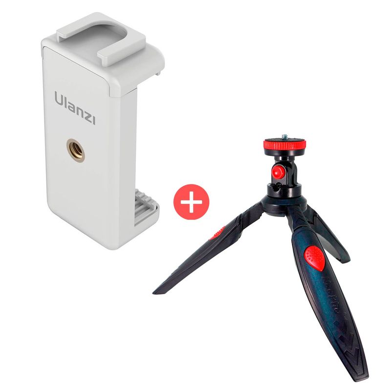 ULANZI - Adaptador de Celular a Trípode Ulanzi St-07 Blanco  Trípode 21cm
