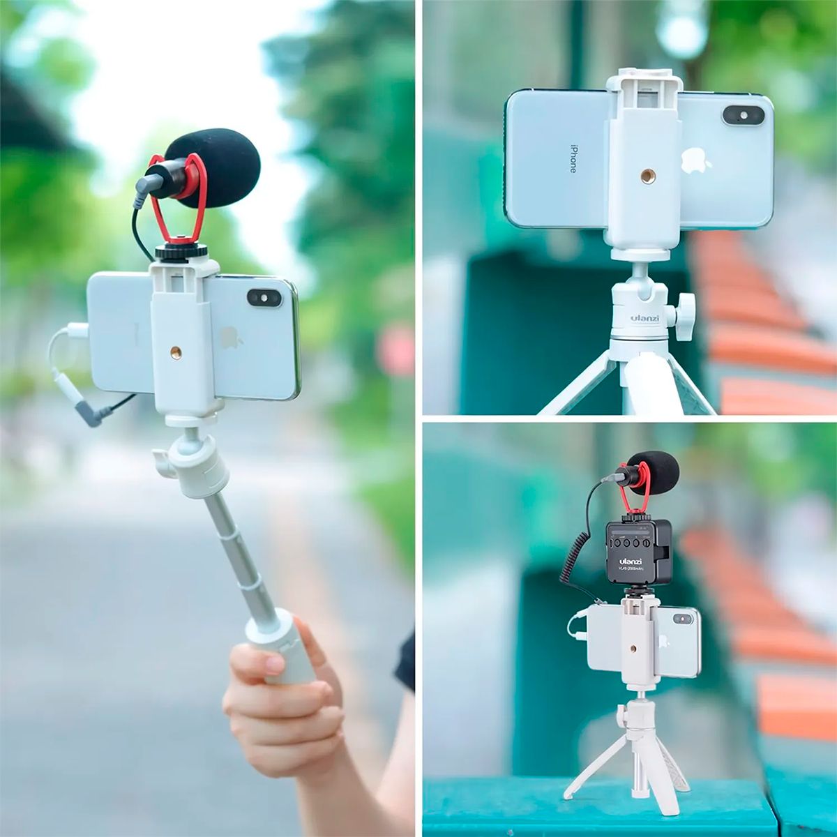 ULANZI - Adaptador de Celular a Trípode Ulanzi St-07 Blanco  Trípode 15cm