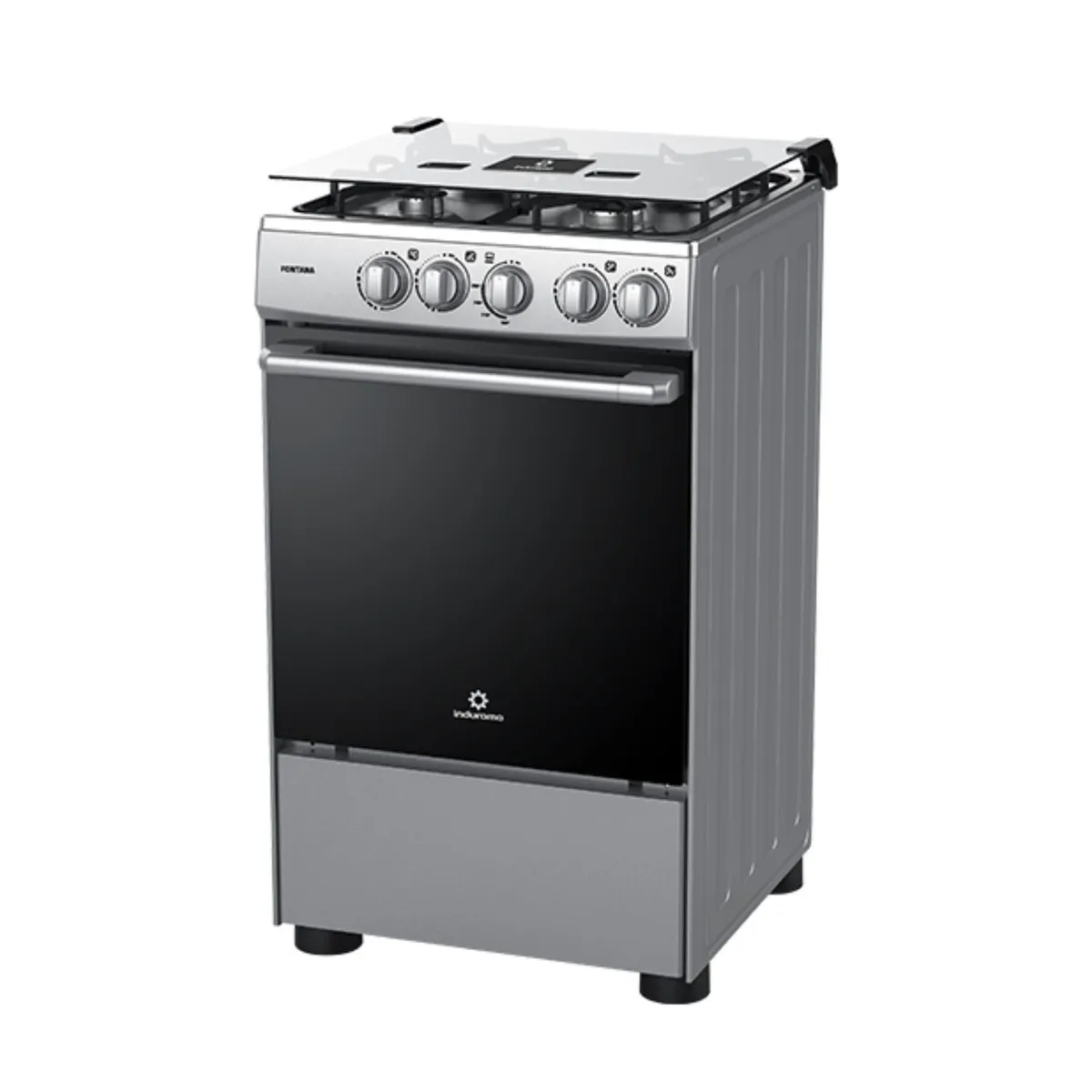INDURAMA - Cocina Indurama a Gas Fontana de 4 Hornillas - Gris