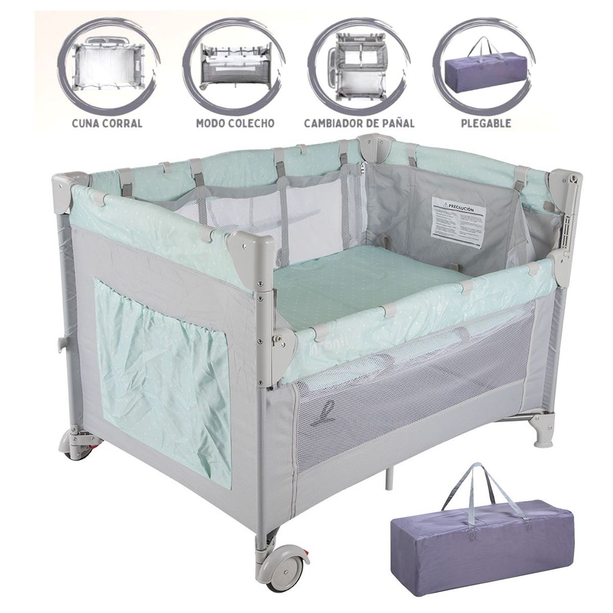 INFANTI - Cuna Corral Infanti Always TOGETHER Menta