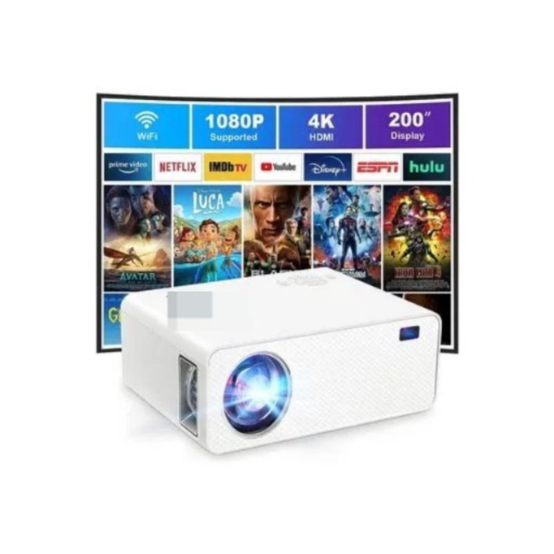 GENERICO - Mini Proyector con WiFi Bluetooth Portátil Full HD 720P 12000Lumens
