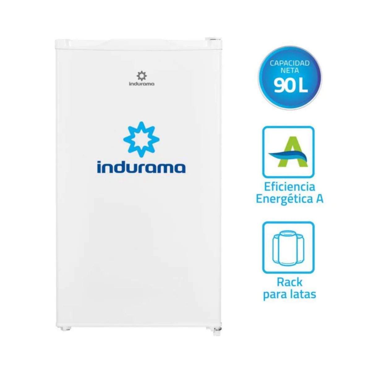 INDURAMA - Frigobar Indurama RI-101BL defrost 90 litros blanco