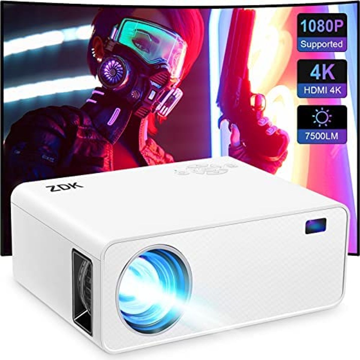 OEM - Mini Proyector Portátil  Full HD 720P con WiFi Bluetooth 12000Lumens