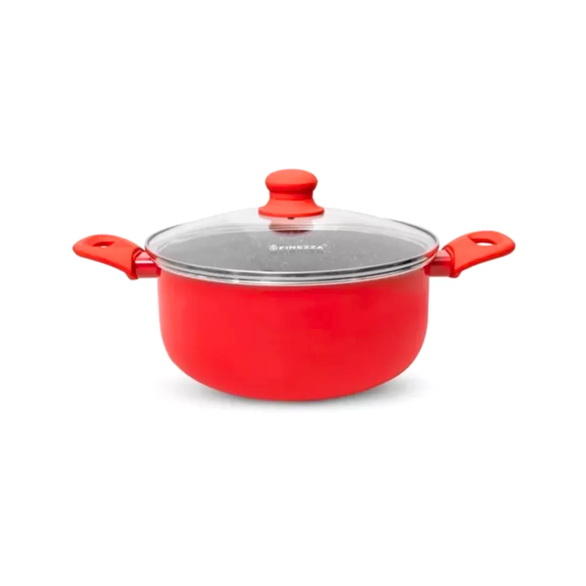 FINEZZA - Olla Antiadherente Ultragranito de 26 cm Rojo FINEZZA FZ-X336TM
