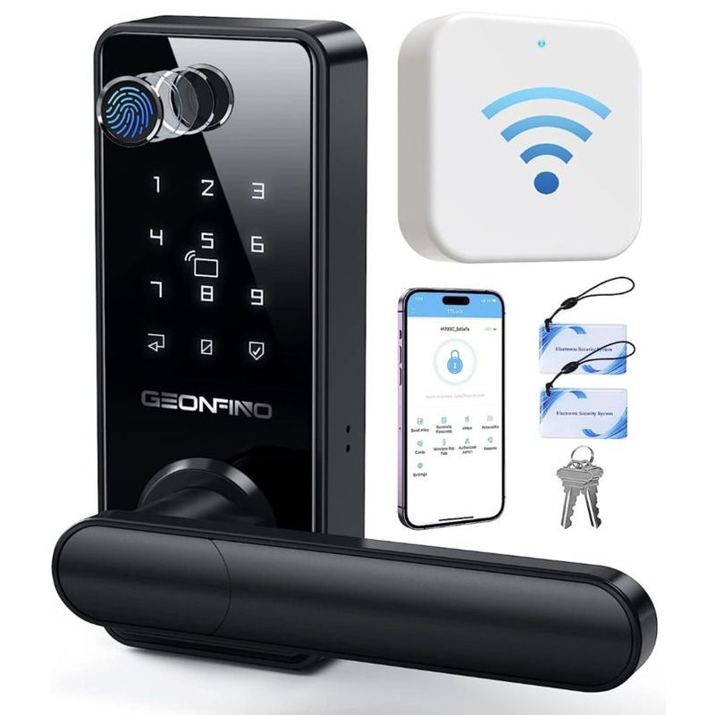 GENERICO - Cerradura inteligente geonfino con wi-fi y alexa