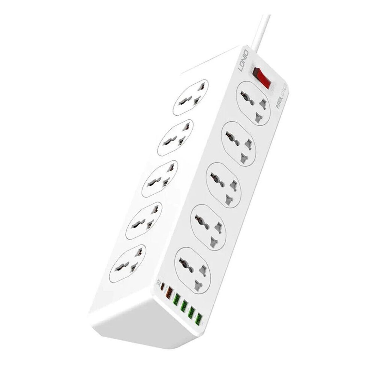 LDNIO - LDNIO SC10610 Extensión Tomacorriente de 10 Power Socket y 6USB Ports