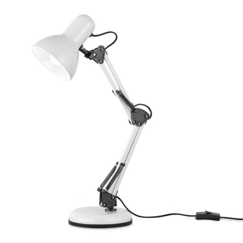 GENERICO - Lámpara Led Escritorio o Mesa Con Brazo Ajustable Regulable Blanco