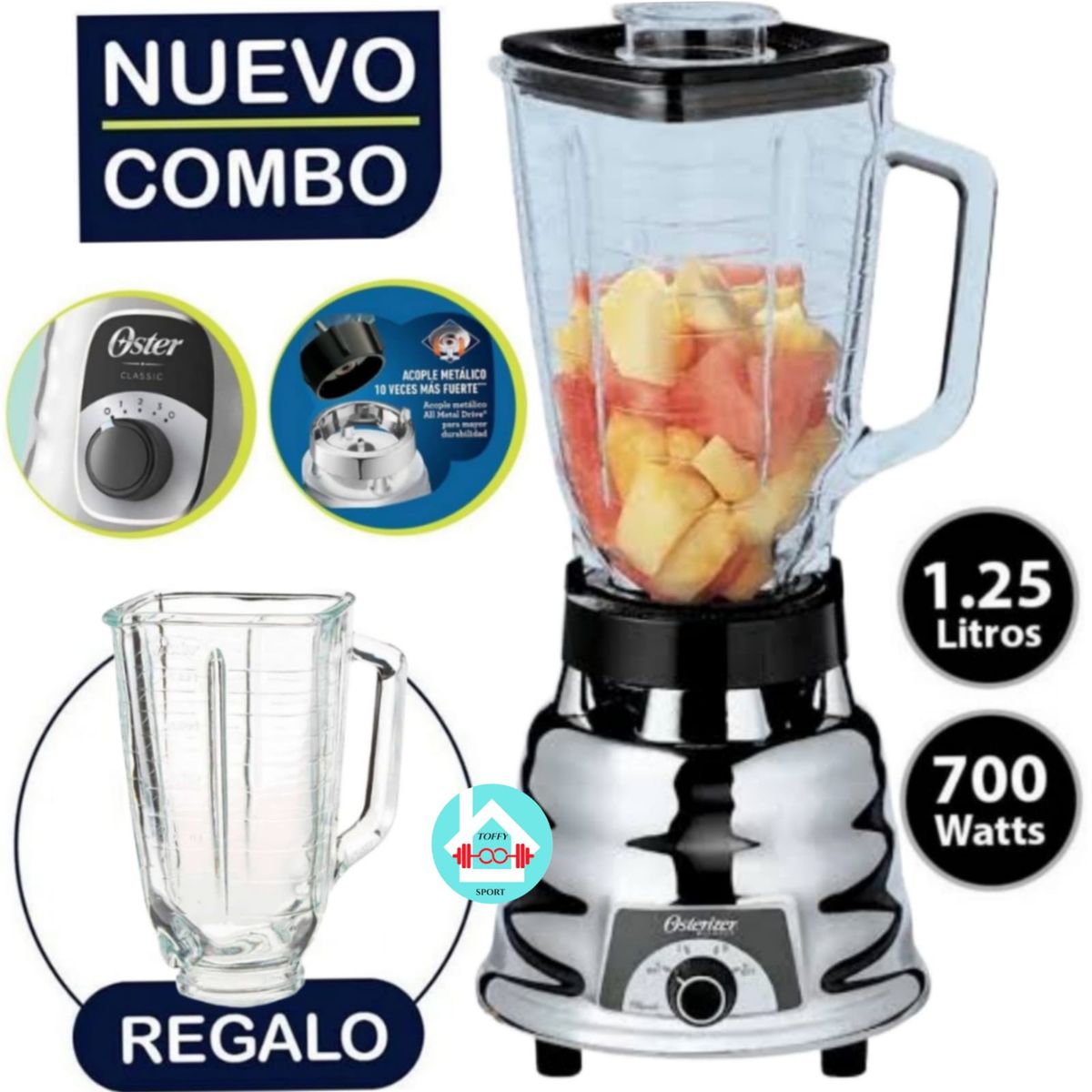 OSTER - Licuadora 250-22 + 1 vaso clásico
