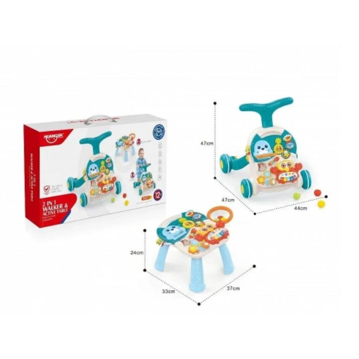 HUANGER - CAMINADOR 2 EN 1 MULTIFUNCIONAL AZUL