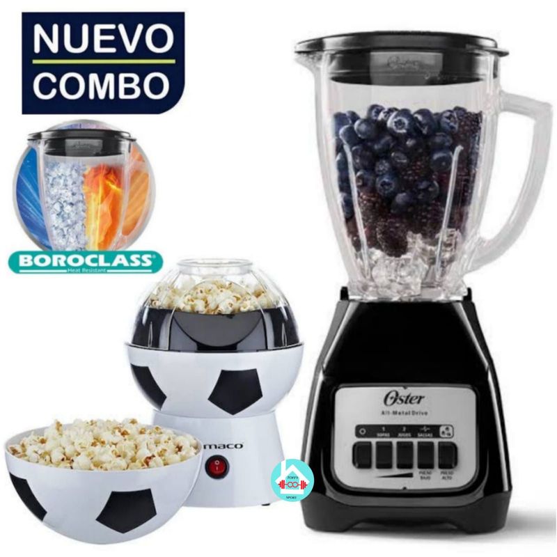 OSTER - Licuadora de 2Vel BLSTKAG-BPB  Maquina Pop Corn