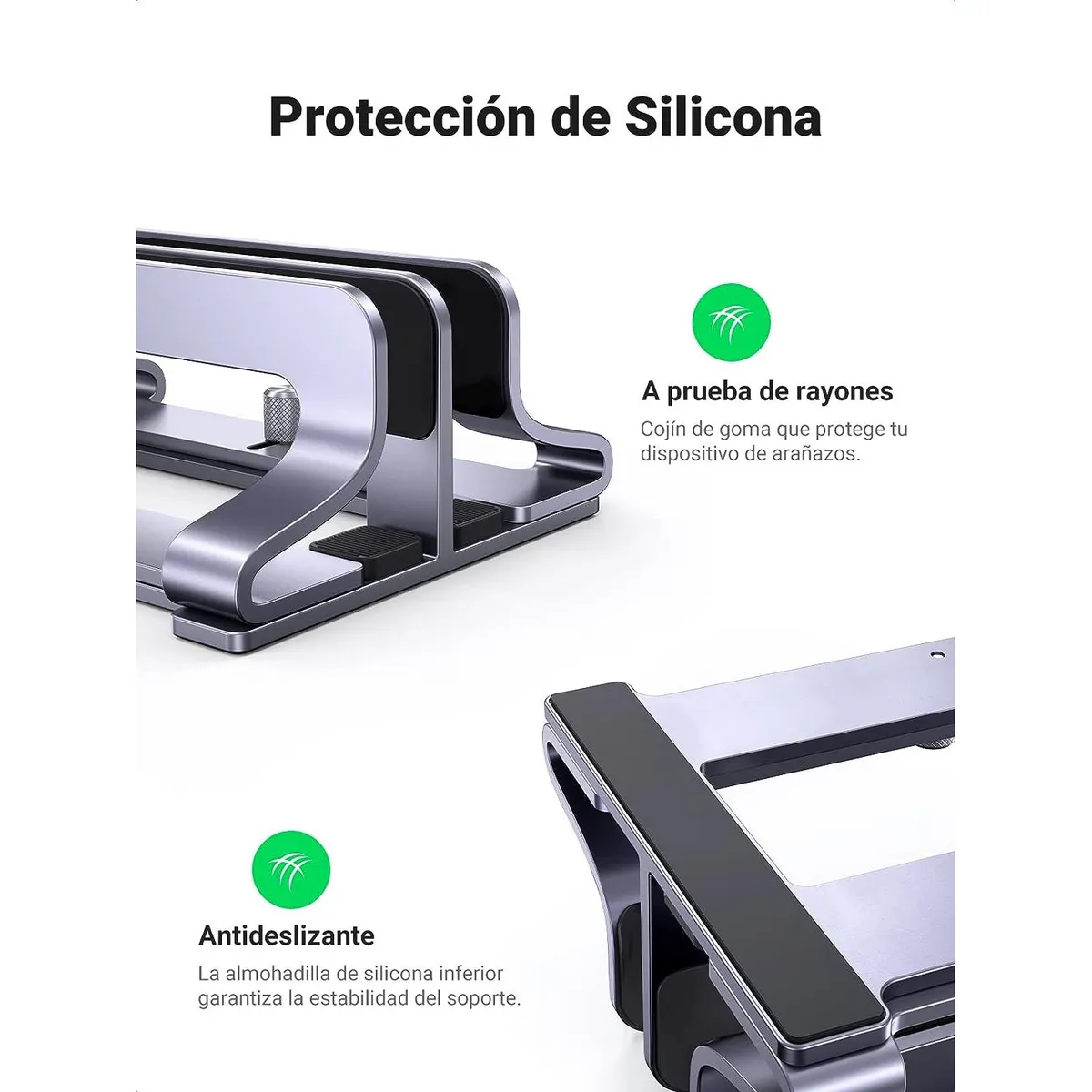 UGREEN - Soporte Vertical Ugreen Laptop Macbook Tablet Doble Ranura LP258 60643