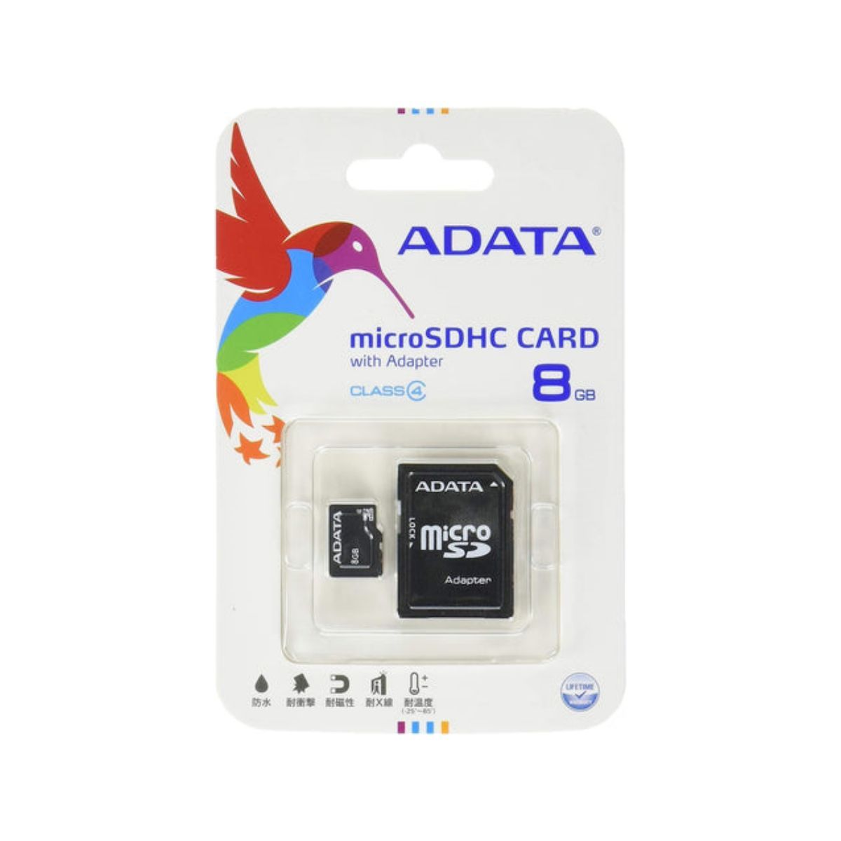 ADATA - Memoria Micro SDHC Adata 8GB Class 4 y Adaptador