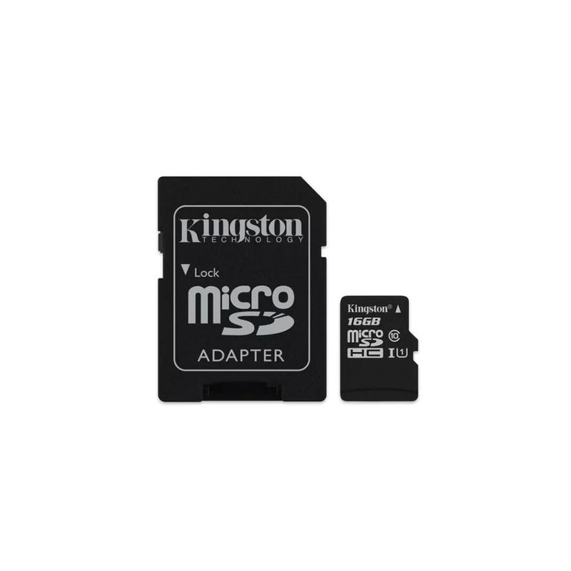 KINGSTON - Memoria Micro SDHC Kingston 16GB Class 4 y Adaptador