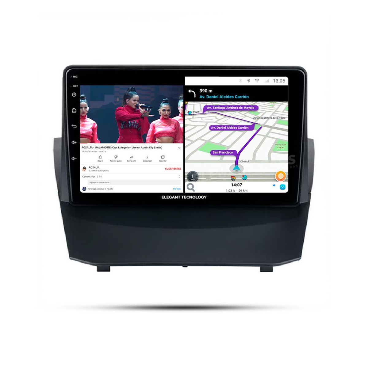 GENERICO - Autoradio Android Pantalla Ford Fiesta 2009-2014 Carplay +Auto 4GB +64GB