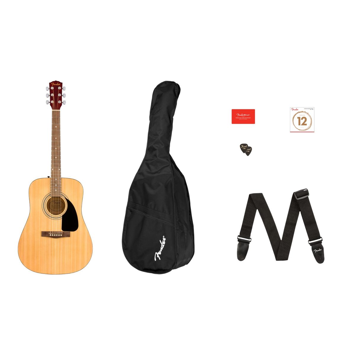 FENDER - Pack guitarra FA-115 Dread V2 natural WN