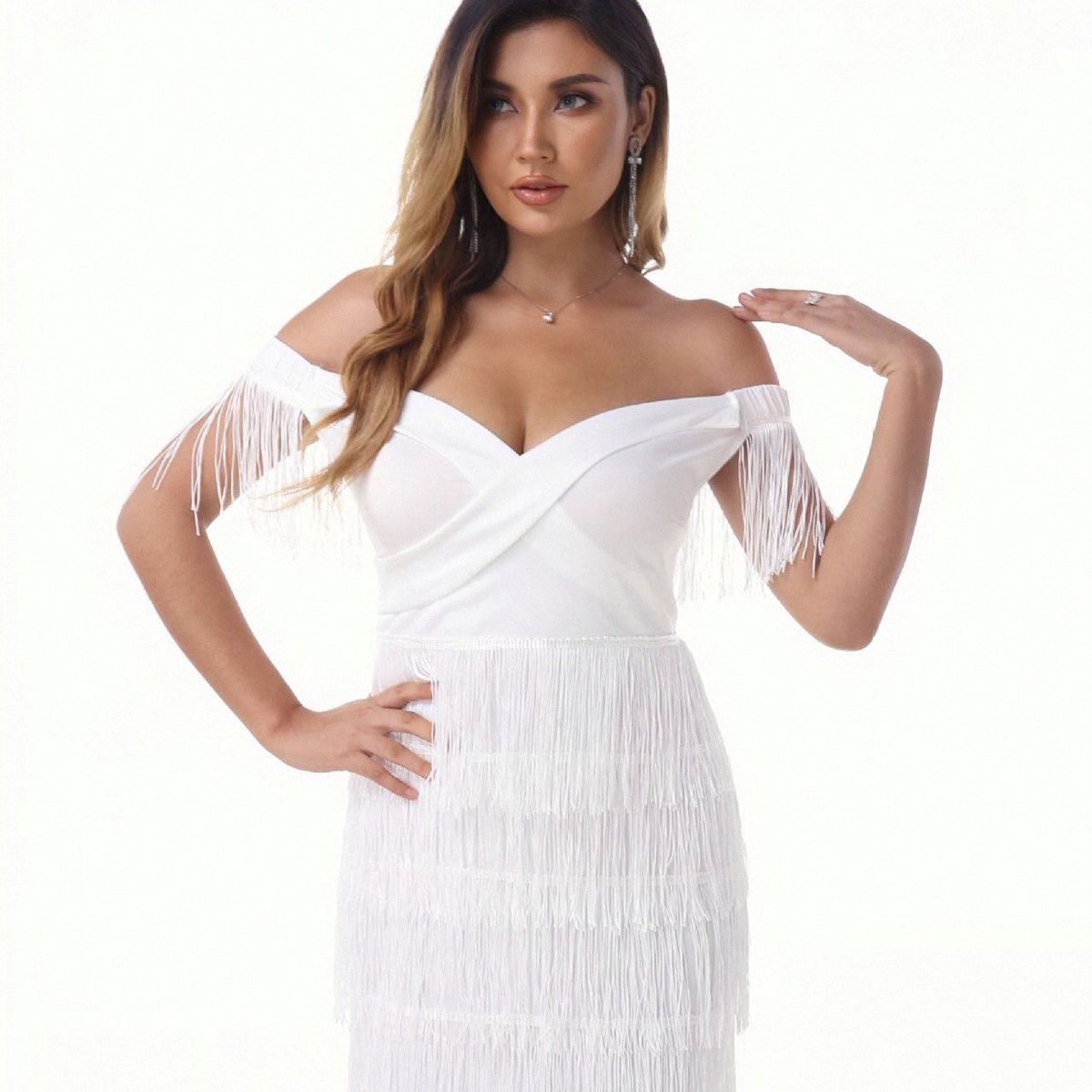 GENERICO - Vestido Raisa - Vestido corto con flecos