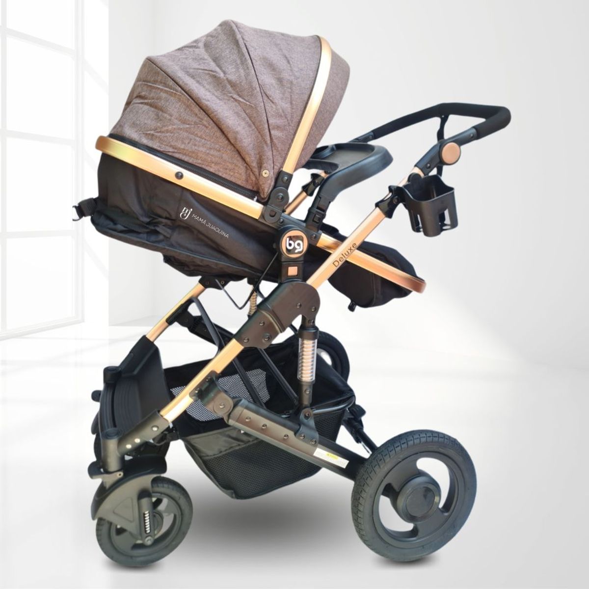 BABY - Coche Cuna Moisés de Lujo PRADO Beige