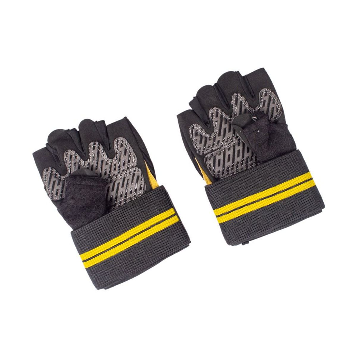 SPORT FITNESS - Guantes para pesas con muñequera - amarillo