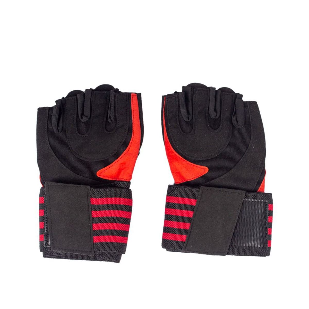SPORT FITNESS - Guantes para pesas con muñequera - rojo