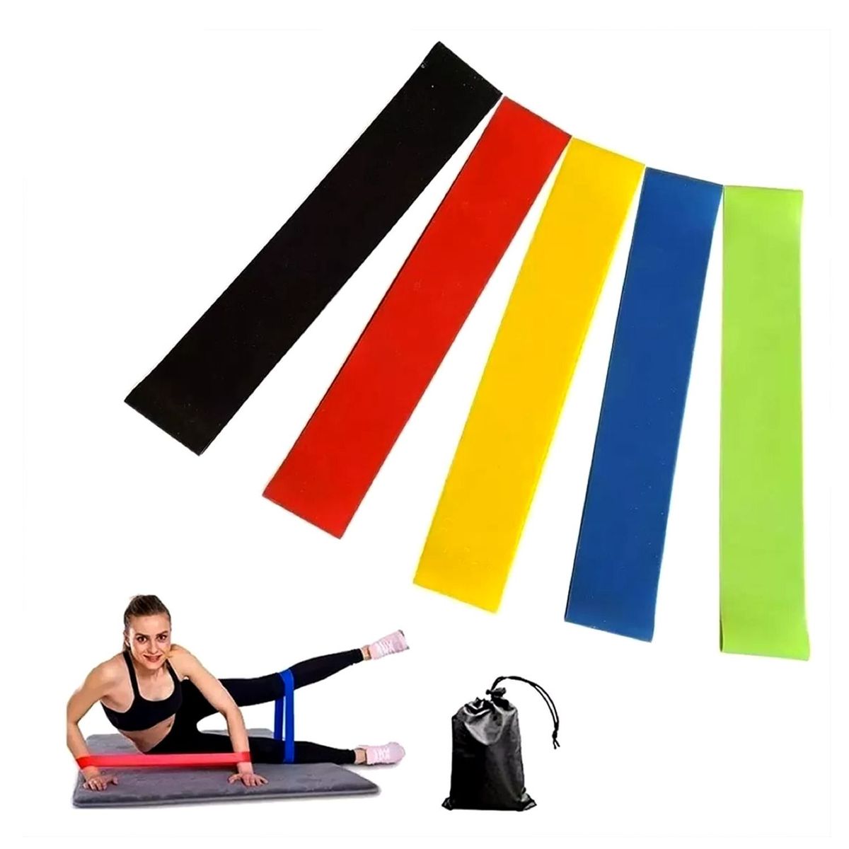 SPORT FITNESS - Juego de 4x banda elásticas bandas elásticas de resistencia