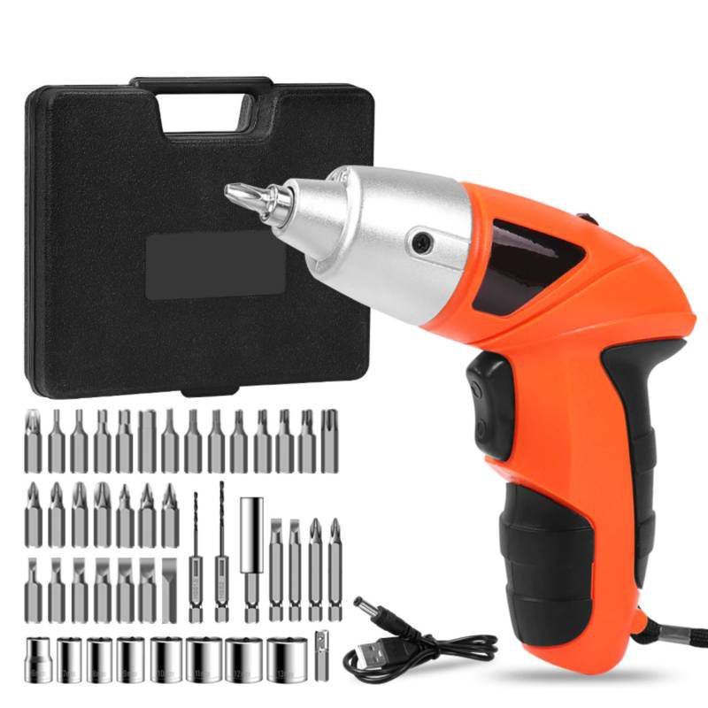 GENERICO - Set Desatorillador Atornillador de 45Piezas Recargable Estrella Plano