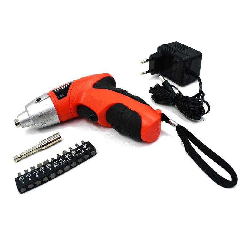 GENERICO - Kit Desatorillador Atornillador Recargable de 12Piezas Estrella Plano