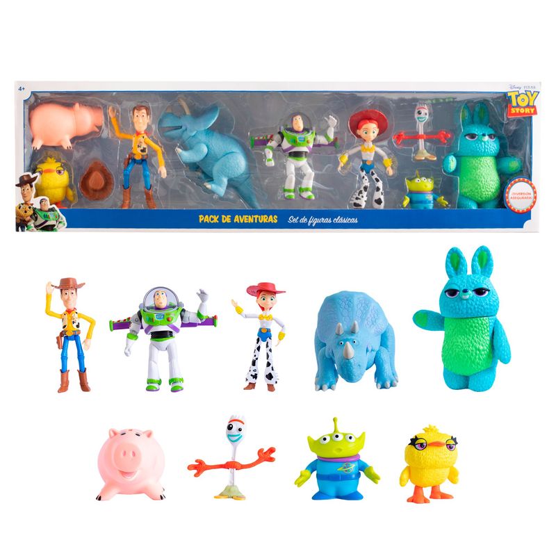 TOY STORY - SET DE FIGURAS X 9PCS ARTICULABLES Y DE JEBE DE TOY STORY 4 BUNNIE Y TRIXIE