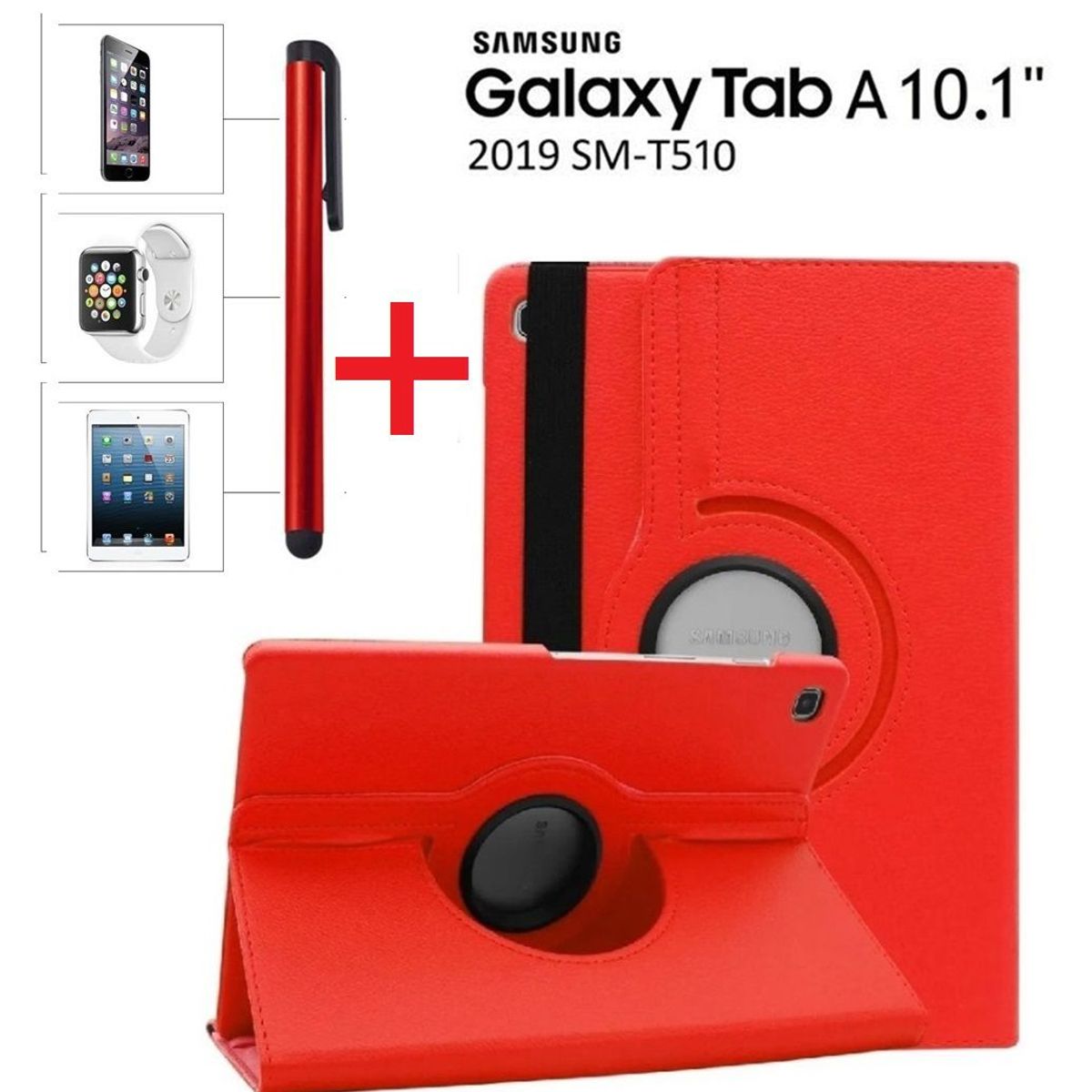 GENERICO - Funda Giratoria con Lapiz Tactil para Samsung Tab A 10,1 2019 SM-T510