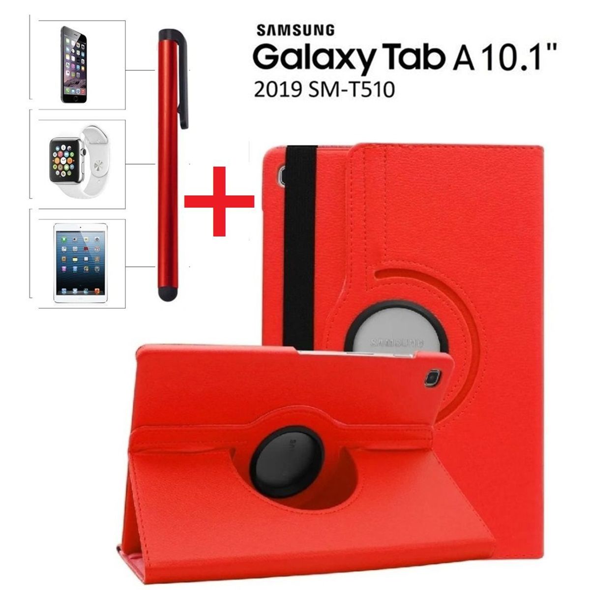 GENERICO - Funda Giratoria con Lapiz Tactil para Samsung Tab A 10,1 2019 SM-T510