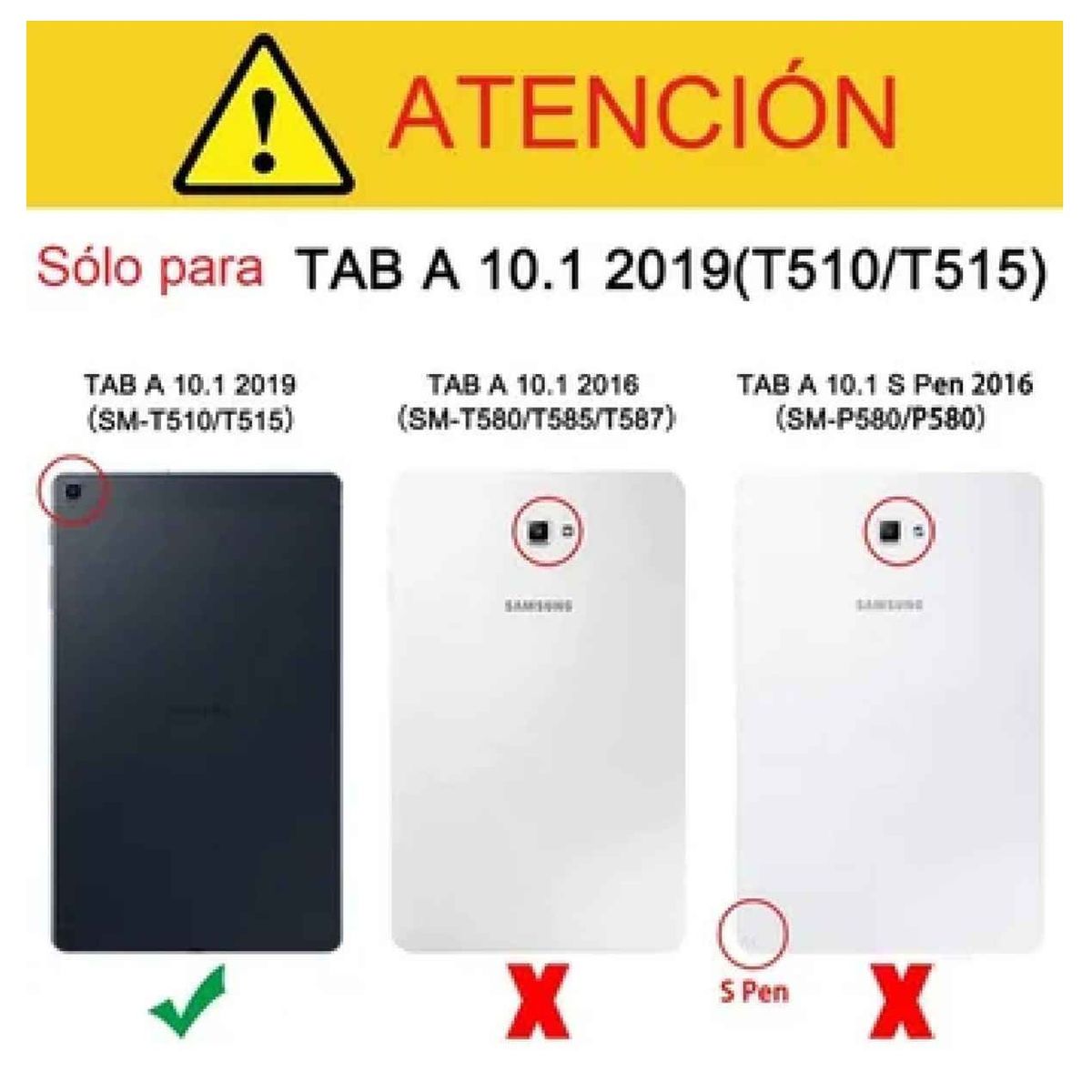 GENERICO - Funda Giratoria con Lapiz Tactil para Samsung Tab A 10,1 2019 SM-T510