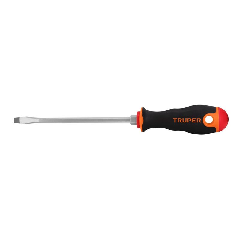 TRUPER - Desarmador plano 1 /4"  x 6 " mango Comfort Grip Truper