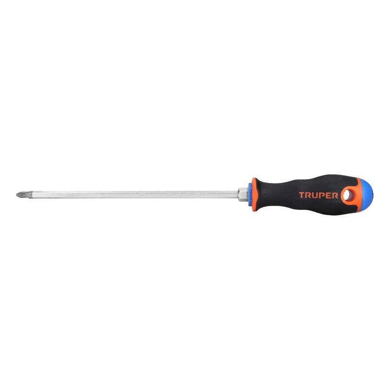 TRUPER - Desarmador de cruz 1 /4" x 8" mango Comfort Grip Truper
